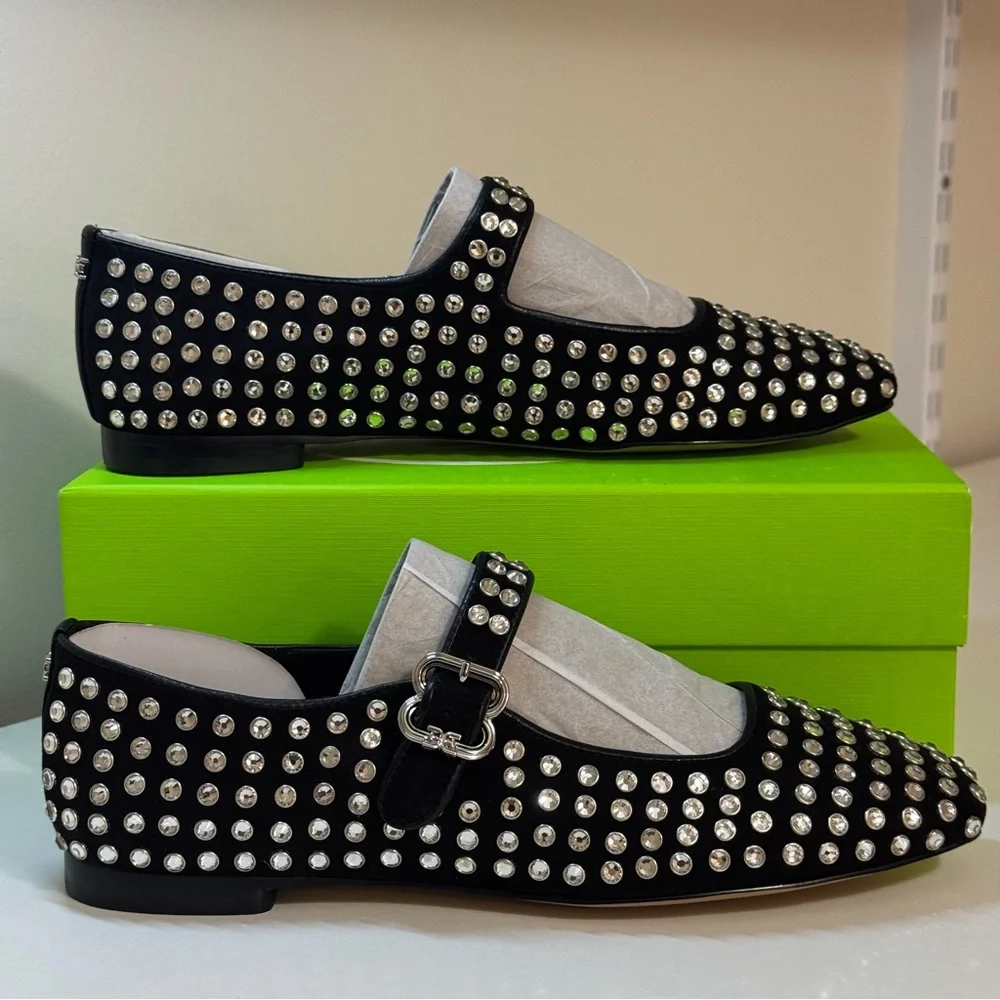 Sam Edelman Women's Michaela Gem Mary Jane Flats Size 9 - Picture 2 of 7